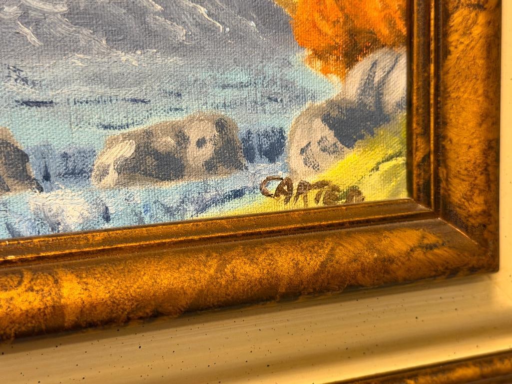 GEORGE CARTER PROLIFIC RENO, NV ARTIST ORIGINAL PAINTING ON CANVAS NEVADA LANDSCAPE - 7