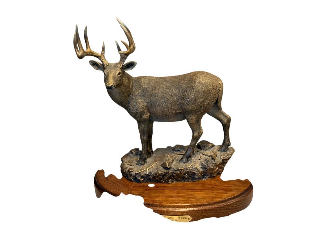 BJ WILLIAMS DUCKS UNLIMTED ARTIST RESIN SCULPTURE GHOST MARSH BUCK (1 of 11)
