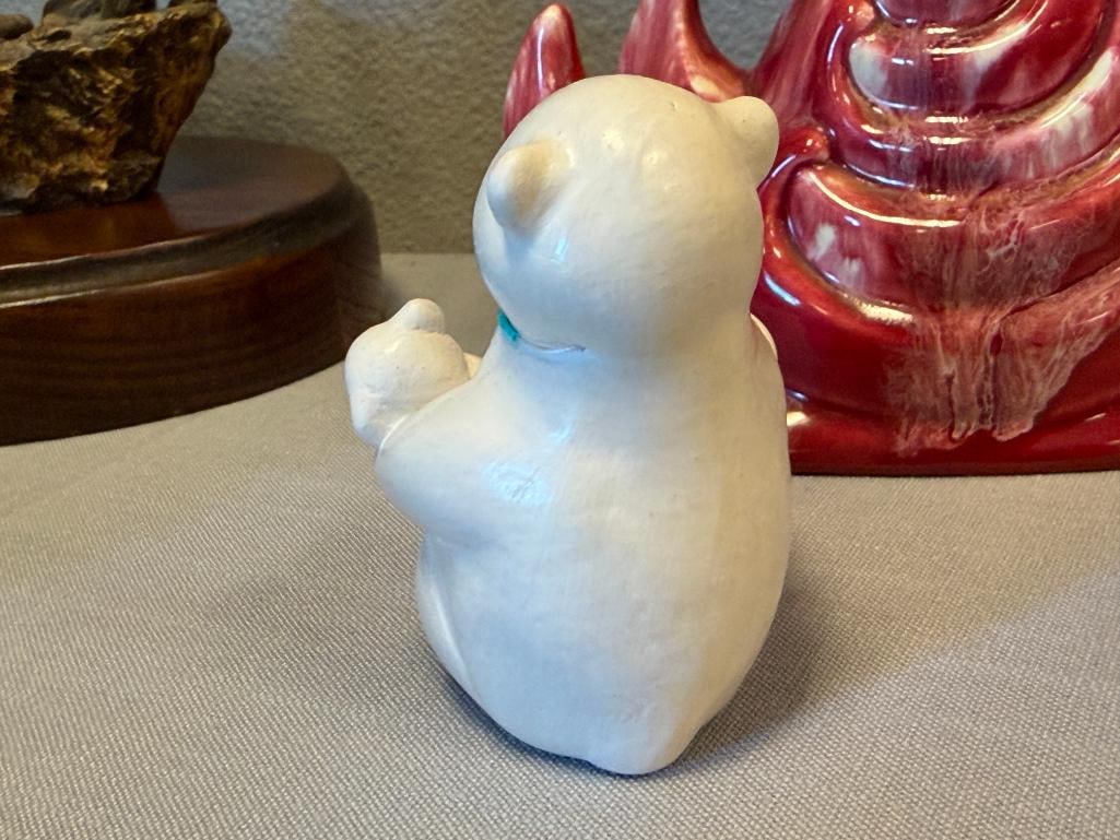 STELLA TELLER SOUTHWEST POTTERY BEAR STORYTELLER FIGURINE MADE IN SANTA FE, NM - 5