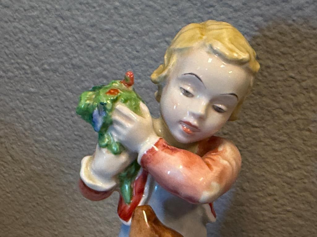 1930'S ROSENTHAL HAND PAINTED PORCELAIN FIGURINE GIRL FEEDING FAWN DESIGNED BY LORE FRIEDRICH GRO... - 3