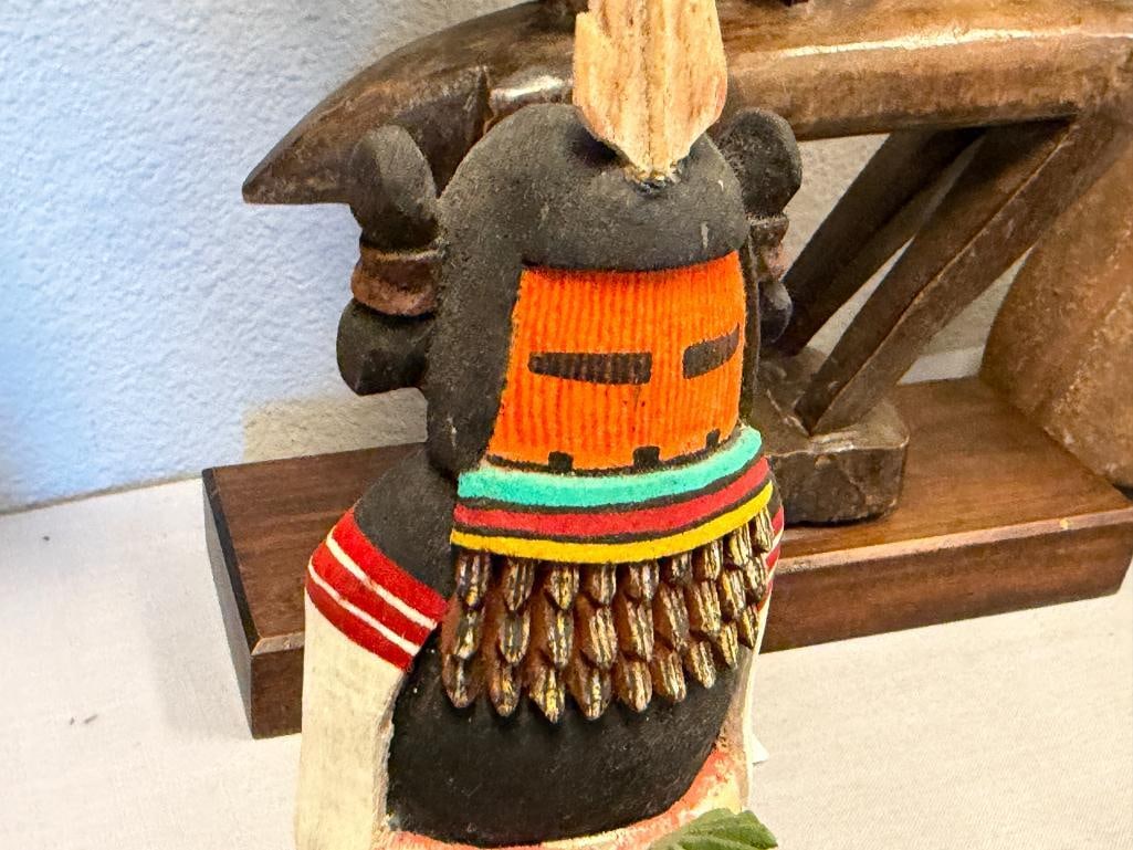 LARRY LACAPA HOPI NATIVE AMERICAN HAND CRAFTED COTTONWOOD KACHINA DOLL WALPI, ARIZONA - 3