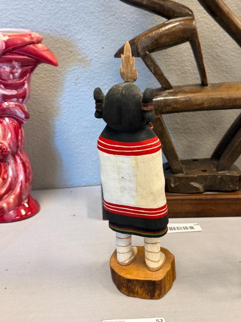 LARRY LACAPA HOPI NATIVE AMERICAN HAND CRAFTED COTTONWOOD KACHINA DOLL WALPI, ARIZONA - 5
