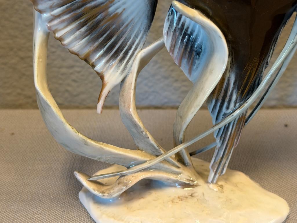 VINTAGE ROSENTHAL HAND PAINTED PORCELAIN SCALARE ANGEL FISH FIGURINE DESINGED BY FRITZ HEIDENRICH - 7