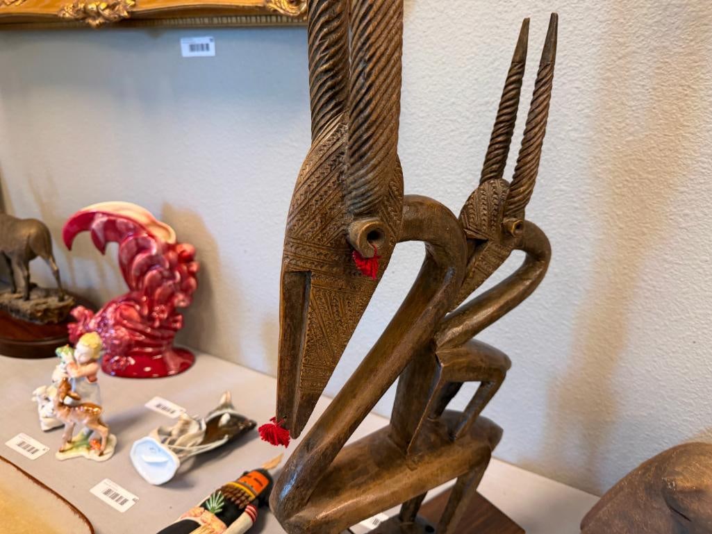 BAMANA CHI WARA HAND CARVED MYTHICAL FARMING FIGURE MADE IN MALI - 11