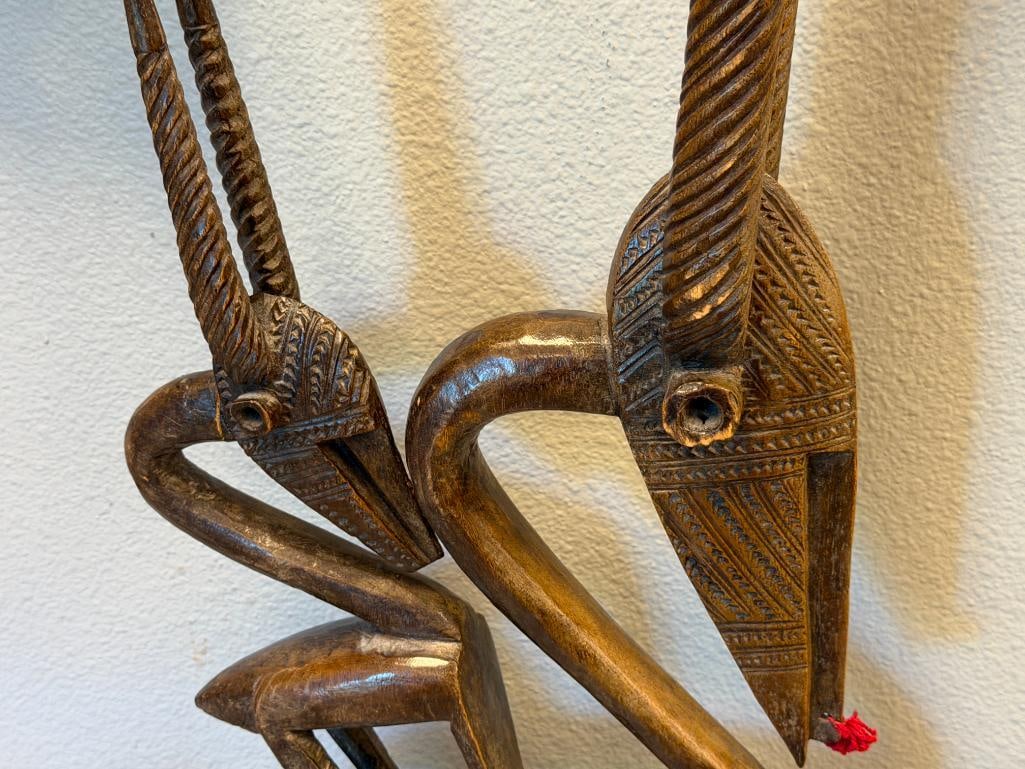 BAMANA CHI WARA HAND CARVED MYTHICAL FARMING FIGURE MADE IN MALI - 3