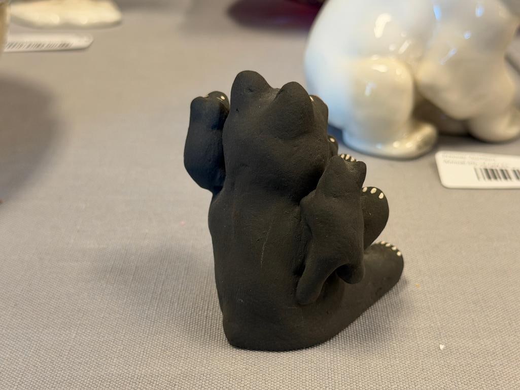 MARIA PRISCILLA ROMERO COCHITI PUEBLO POTTERY CLAY BEAR STORYTELLER FIGURINE - 5