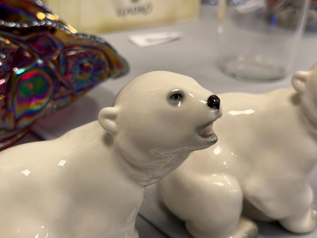 VINTAGE LOMONOSOV LFZ PORCELAIN POLAR BEAR FIGURINES MADE IN THE USSR - 3
