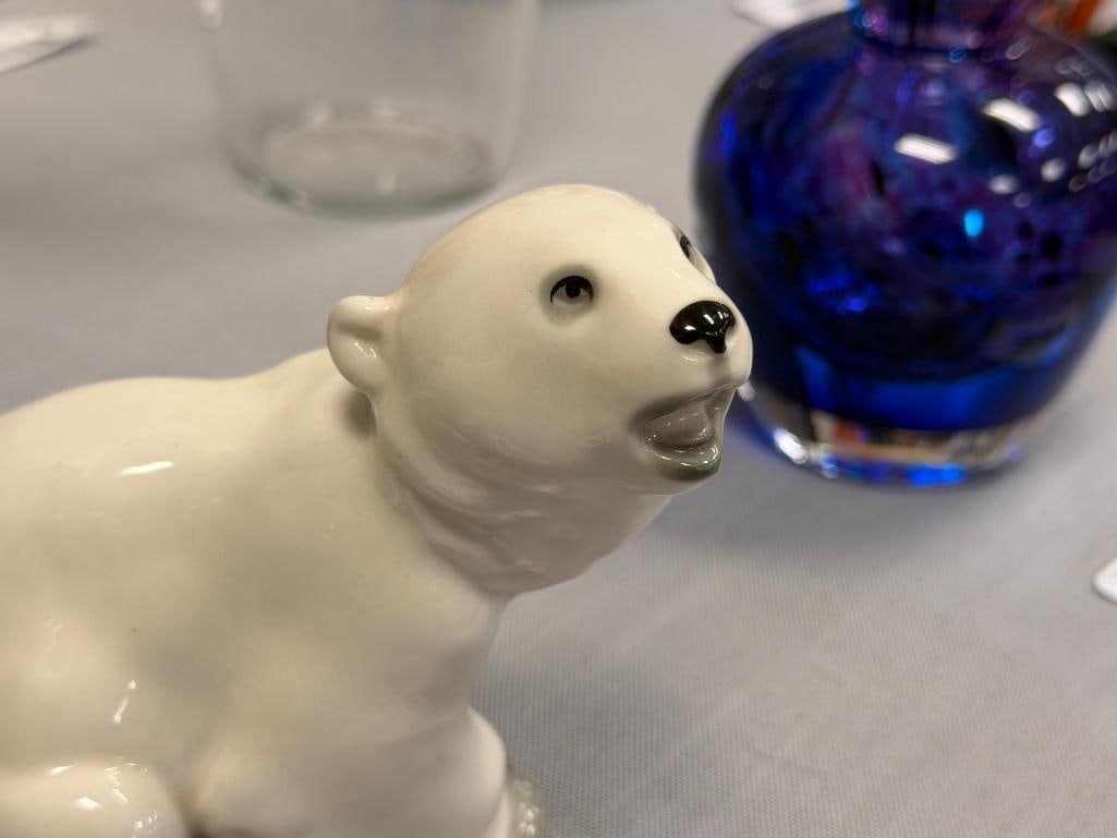 VINTAGE LOMONOSOV LFZ PORCELAIN POLAR BEAR FIGURINES MADE IN THE USSR - 4