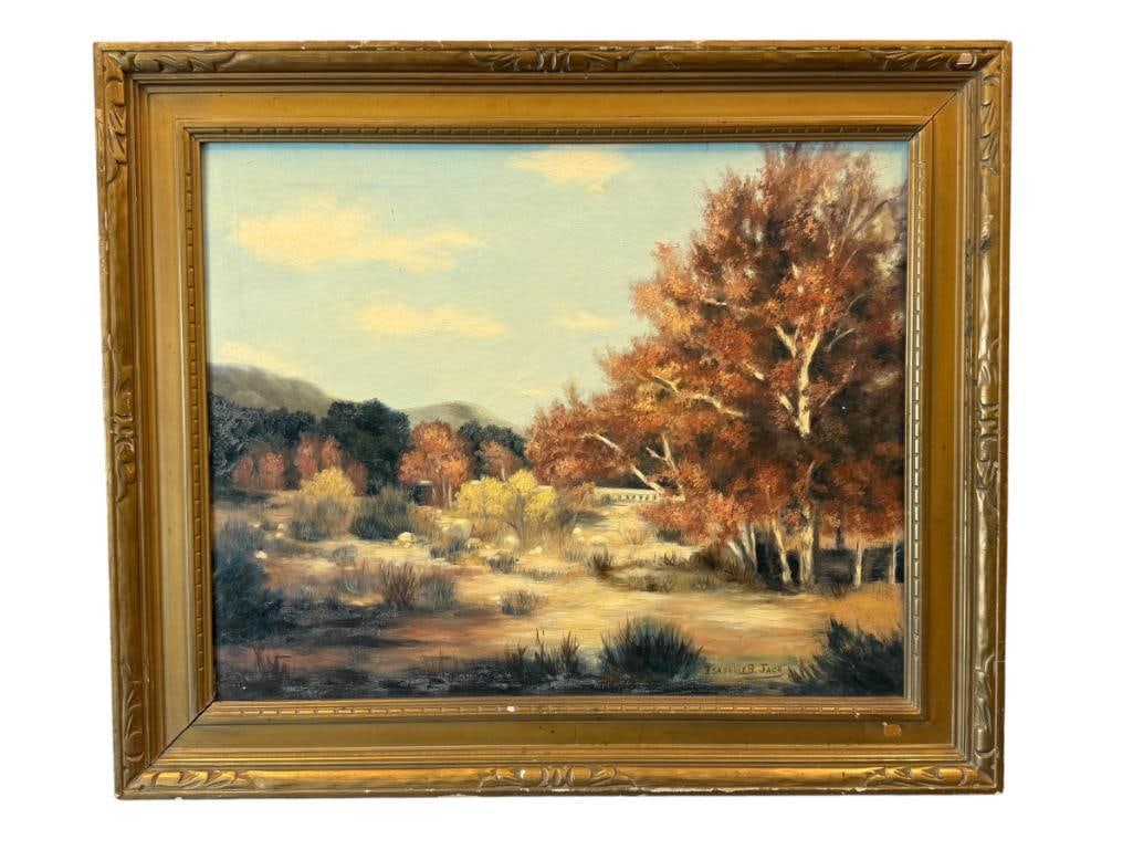 ISABELLE B. JACK NORTHWEST ARTIST ORIGINAL OIL ON CANVAS PAINTING FALL IN DRIPPING SPRINGS, WASH. (1 of 11)
