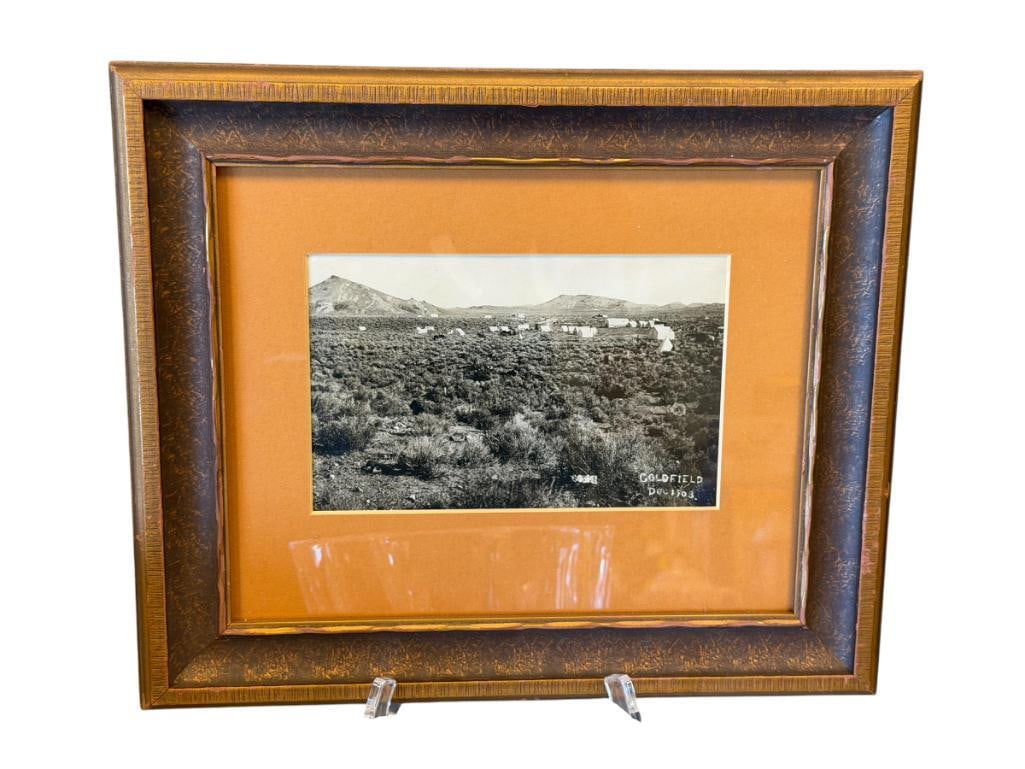 BLACK AND WHITE PHOTOGRAPH REMOTE SETTLMENT OR MINING CAMP IN GOLDFIELD, NV (1 of 8)