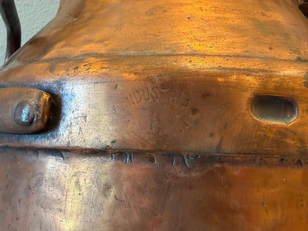 VINTAGE COPPER 40QT MILK CAN MARKED TBC AND DAIRY COMPANY - 10