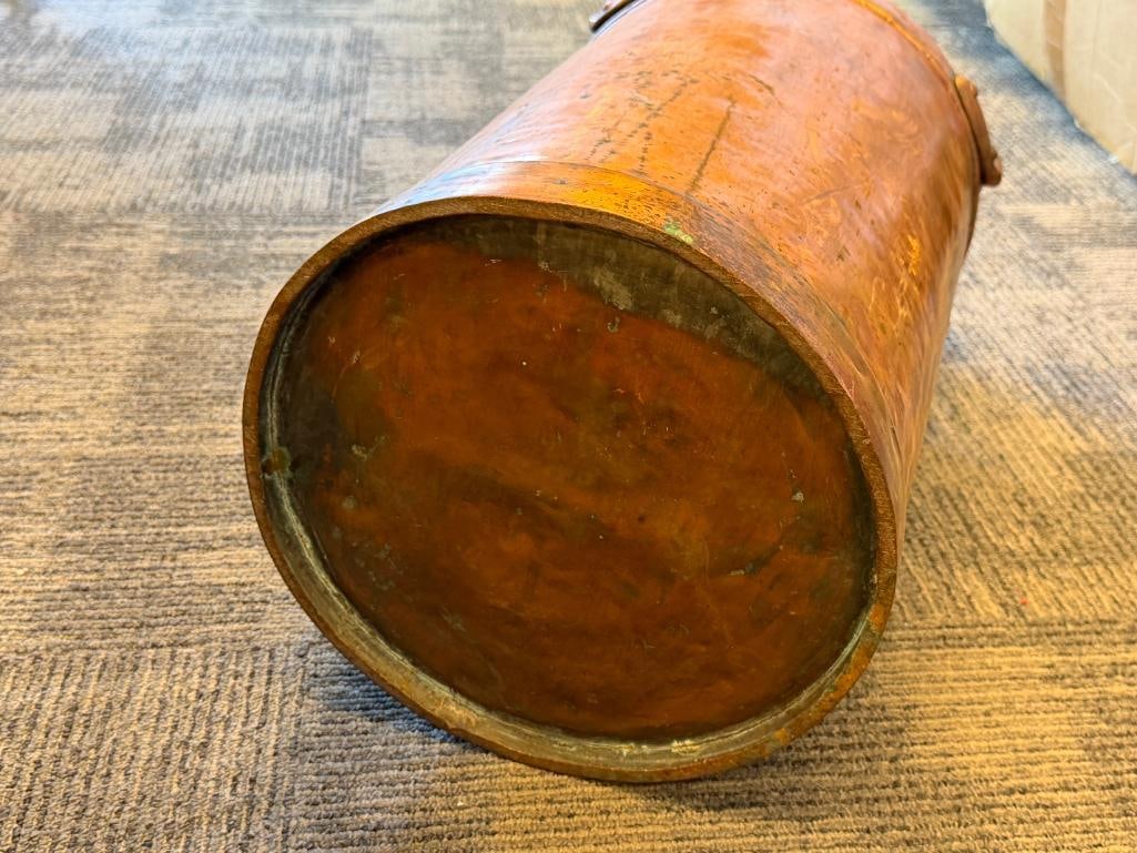 VINTAGE COPPER 40QT MILK CAN MARKED TBC AND DAIRY COMPANY - 11