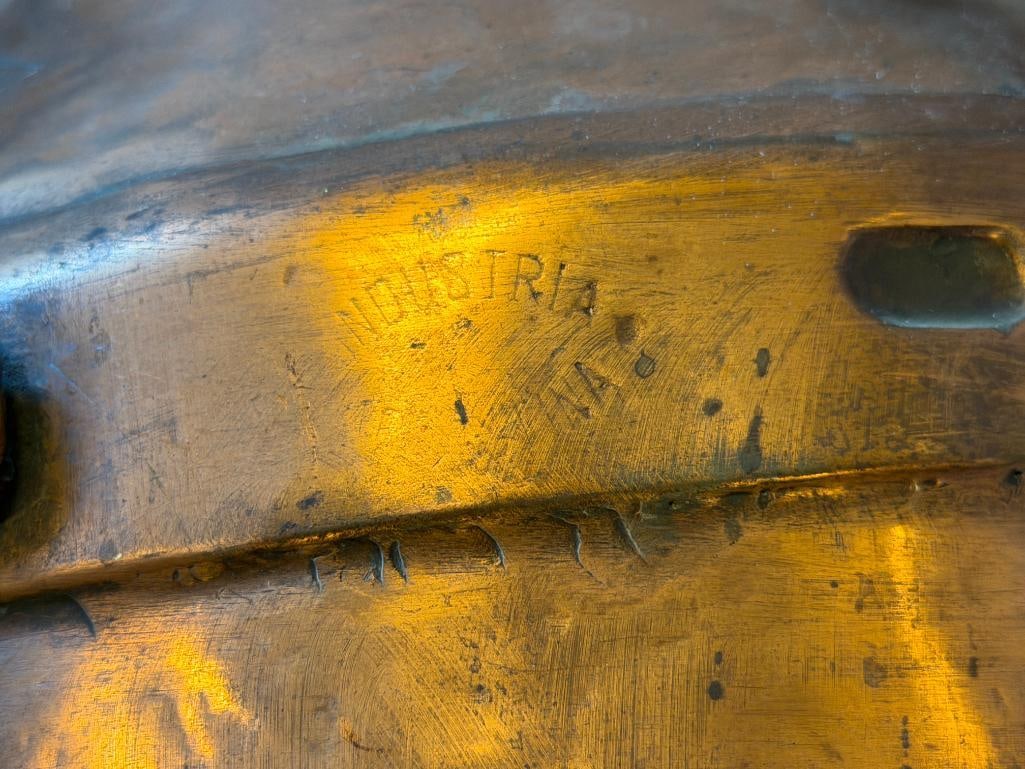 VINTAGE COPPER 40QT MILK CAN MARKED TBC AND DAIRY COMPANY - 12