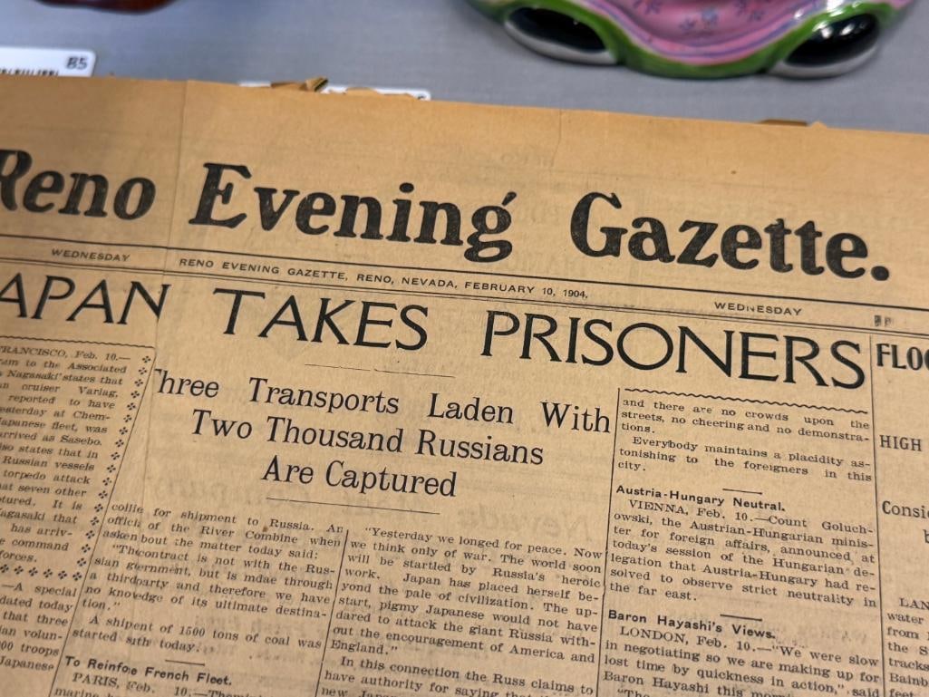 RENO GAZZETTE JOURNAL RENO, NV BOUND NEWS PAPERS FEB 1904 - JUNE 1904 - 4