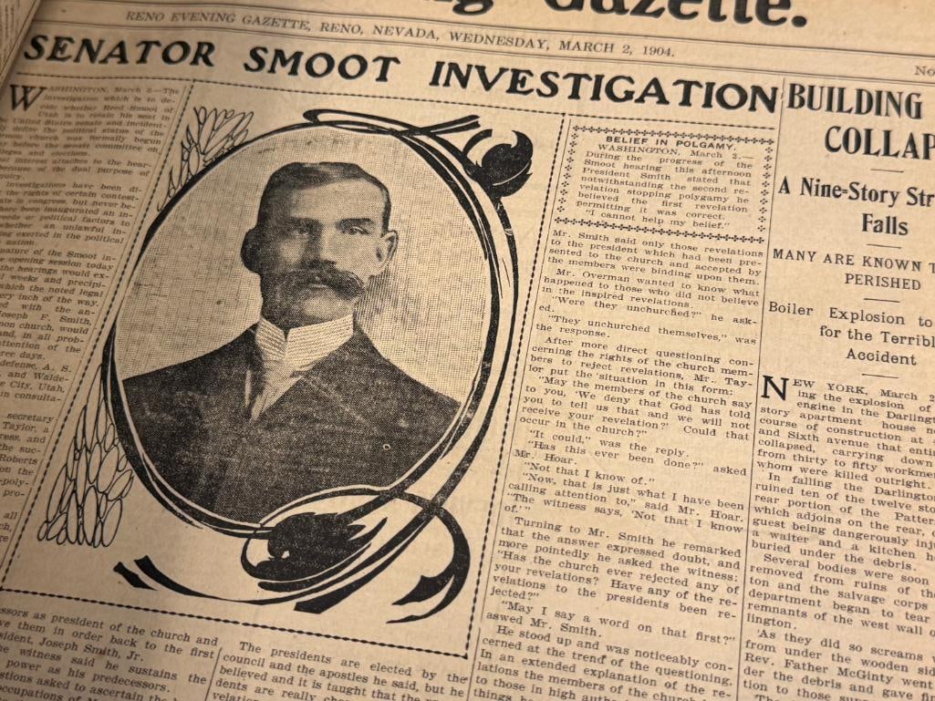 RENO GAZZETTE JOURNAL RENO, NV BOUND NEWS PAPERS FEB 1904 - JUNE 1904 - 8