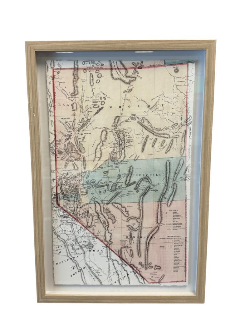 NEVADA REPRODUCTION COUNTY MAP ART PRINT (1 of 8)