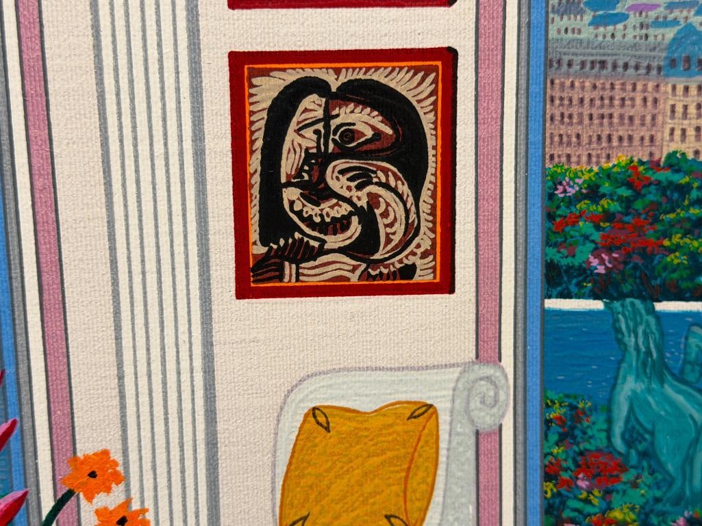 FANCH LEDAN FRENCH ARTIST SERIGRAPH ON LINEN TITLED PICASSO IN PARIS 1996 - 6