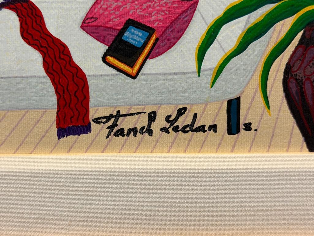 FANCH LEDAN FRENCH ARTIST SERIGRAPH ON LINEN TITLED PICASSO IN PARIS 1996 - 8