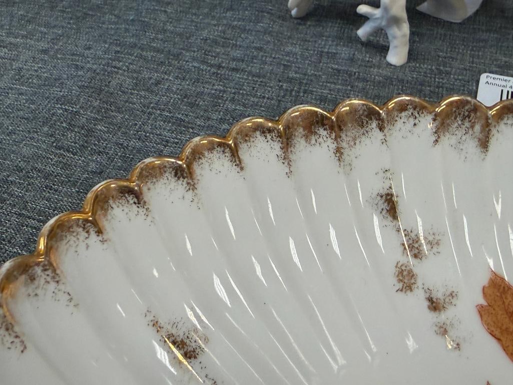 MARK & GUTHERZ CARLSBAD 20TH CENTURY PORCELAIN SERVING PLATTER WITH FLORAL AND GILT ACCENT DESIGN - 5