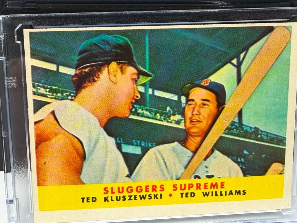 1958 TOPPS #321 TED WILLIAMS TED KLUSZEWSKI SLUGGERS SUPREME BASBEALL CARD - 2