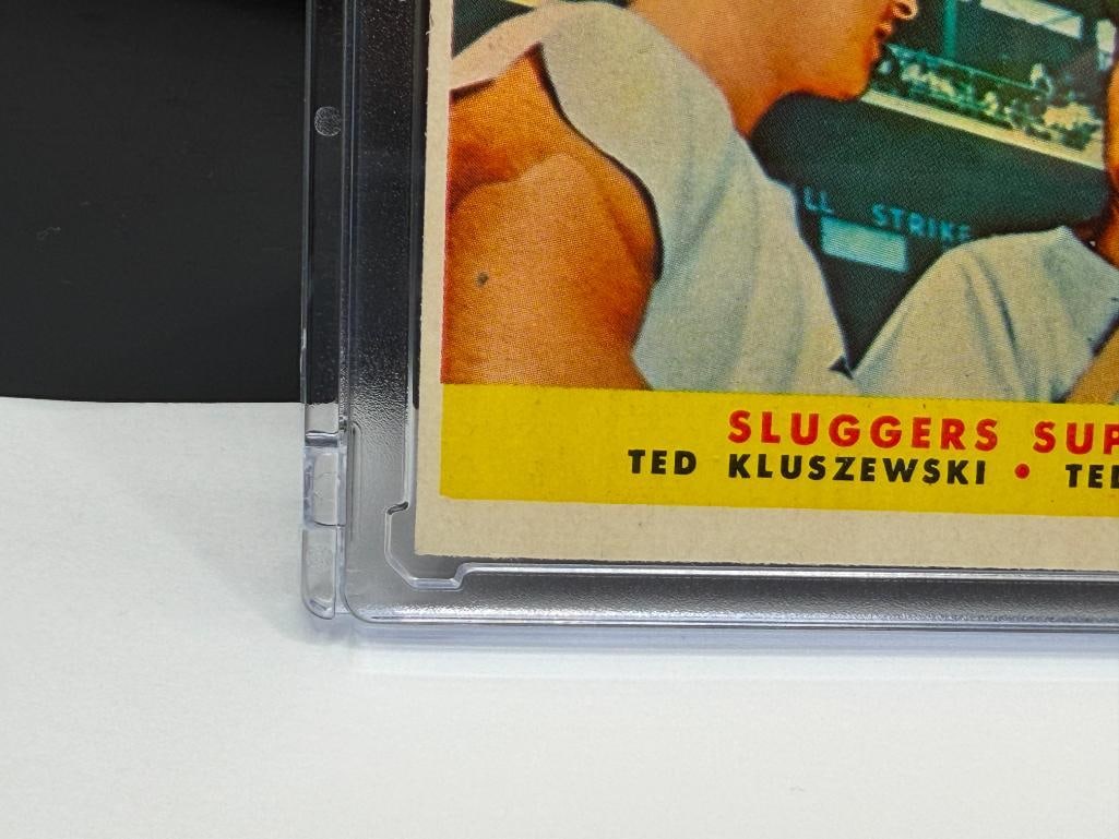 1958 TOPPS #321 TED WILLIAMS TED KLUSZEWSKI SLUGGERS SUPREME BASBEALL CARD - 3