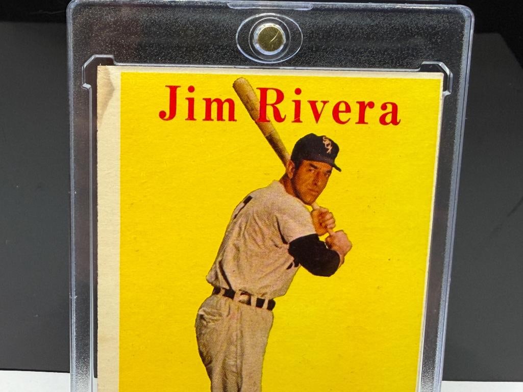 1958 TOPPS #11 JIM RIVERA BASEBALL CARD - 2