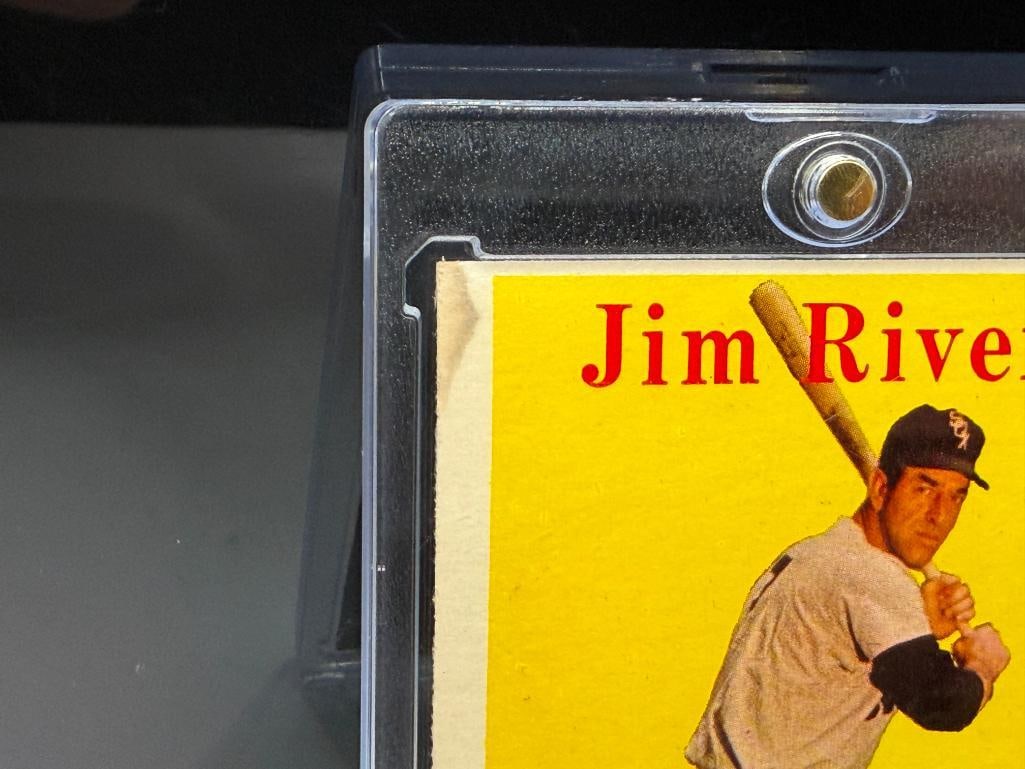 1958 TOPPS #11 JIM RIVERA BASEBALL CARD - 4