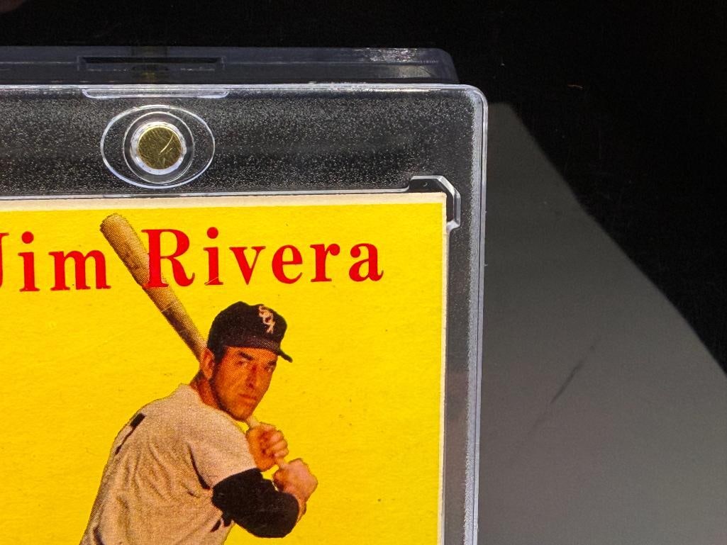 1958 TOPPS #11 JIM RIVERA BASEBALL CARD - 5