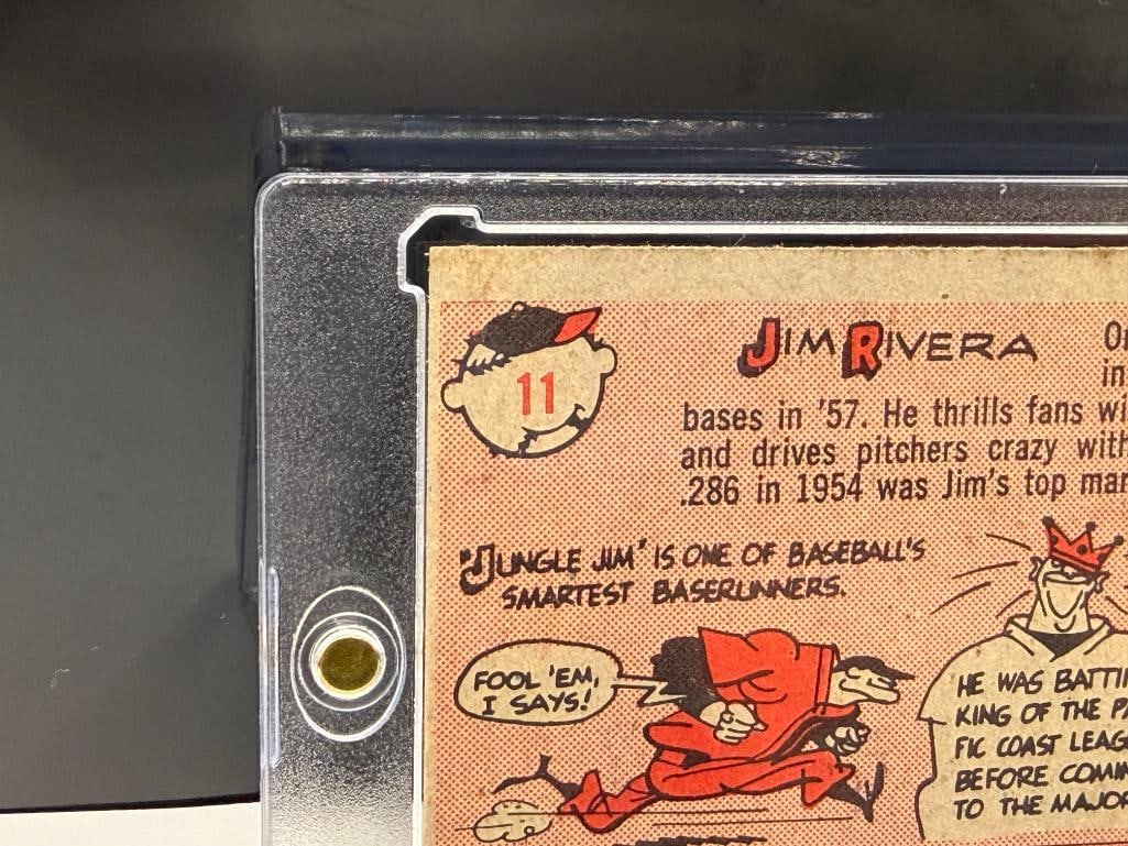 1958 TOPPS #11 JIM RIVERA BASEBALL CARD - 7