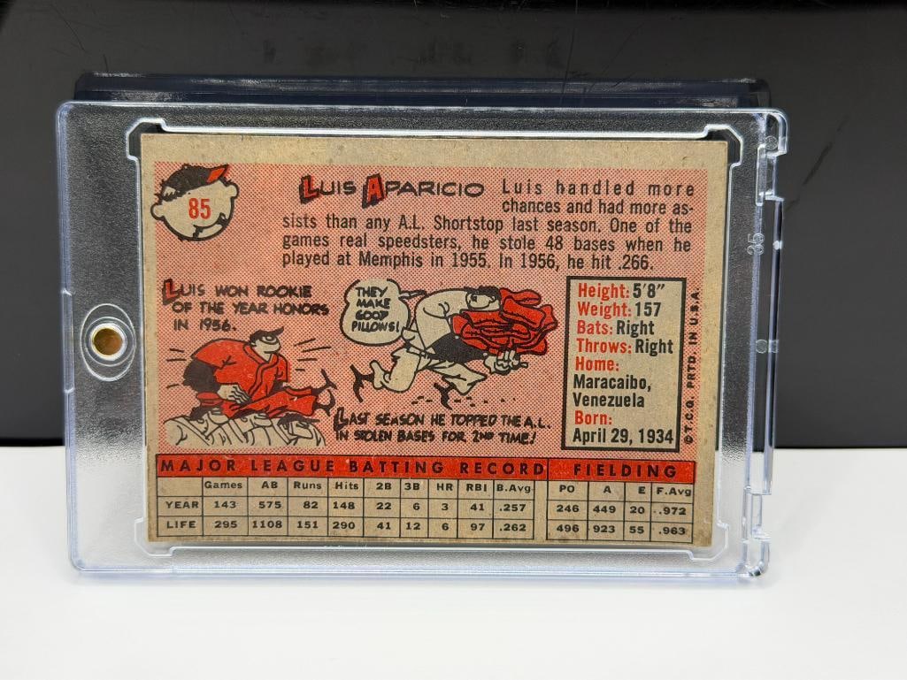 1958 TOPPS #85 LUIS APARICIO BASEBALL CARD - 7