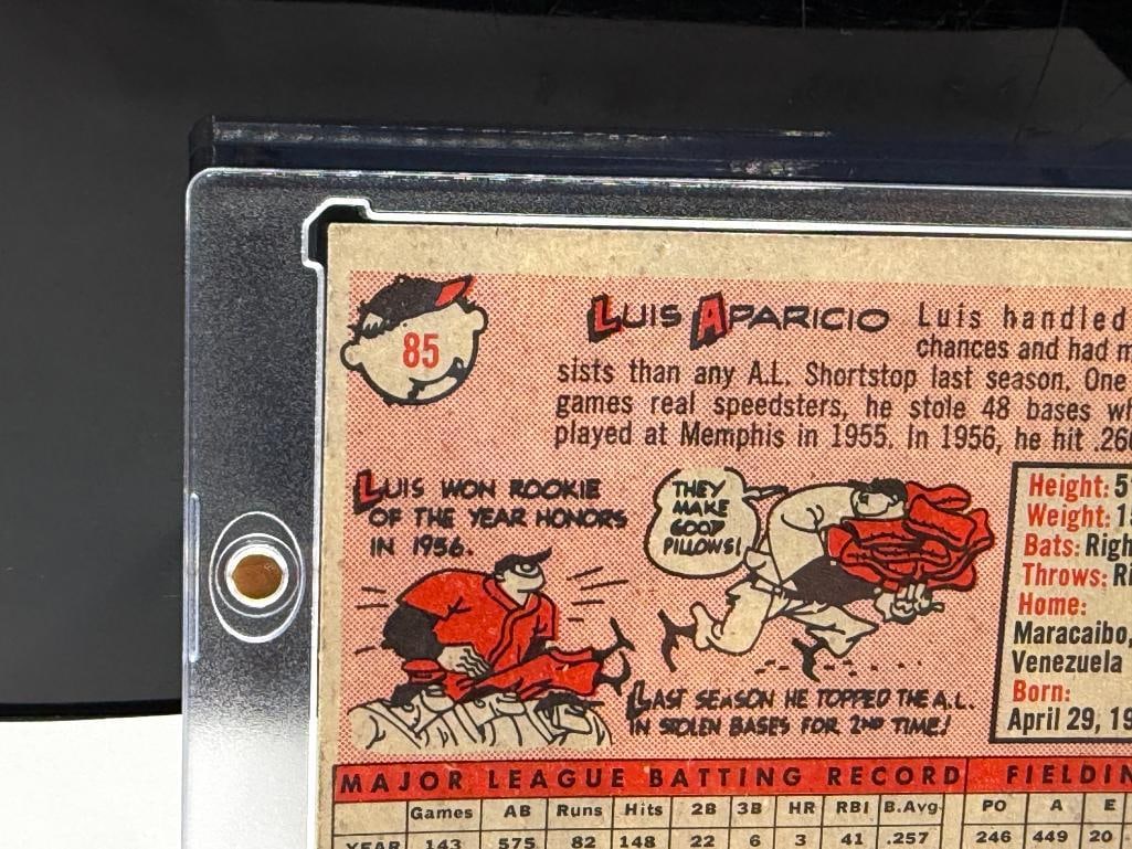 1958 TOPPS #85 LUIS APARICIO BASEBALL CARD - 8