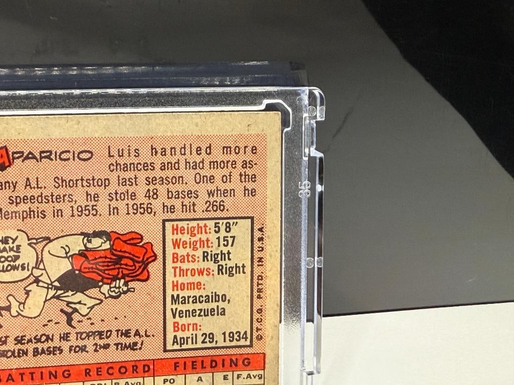 1958 TOPPS #85 LUIS APARICIO BASEBALL CARD - 9