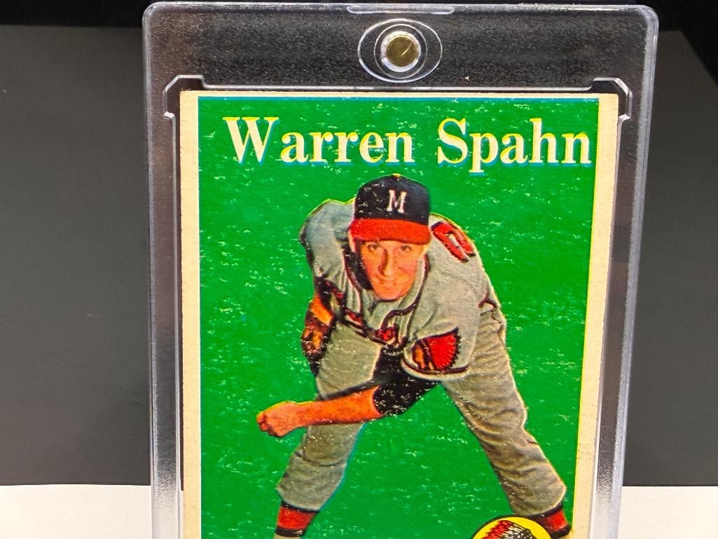1958 TOPPS #270 WARREN SPAHN BASEBALL CARD - 2