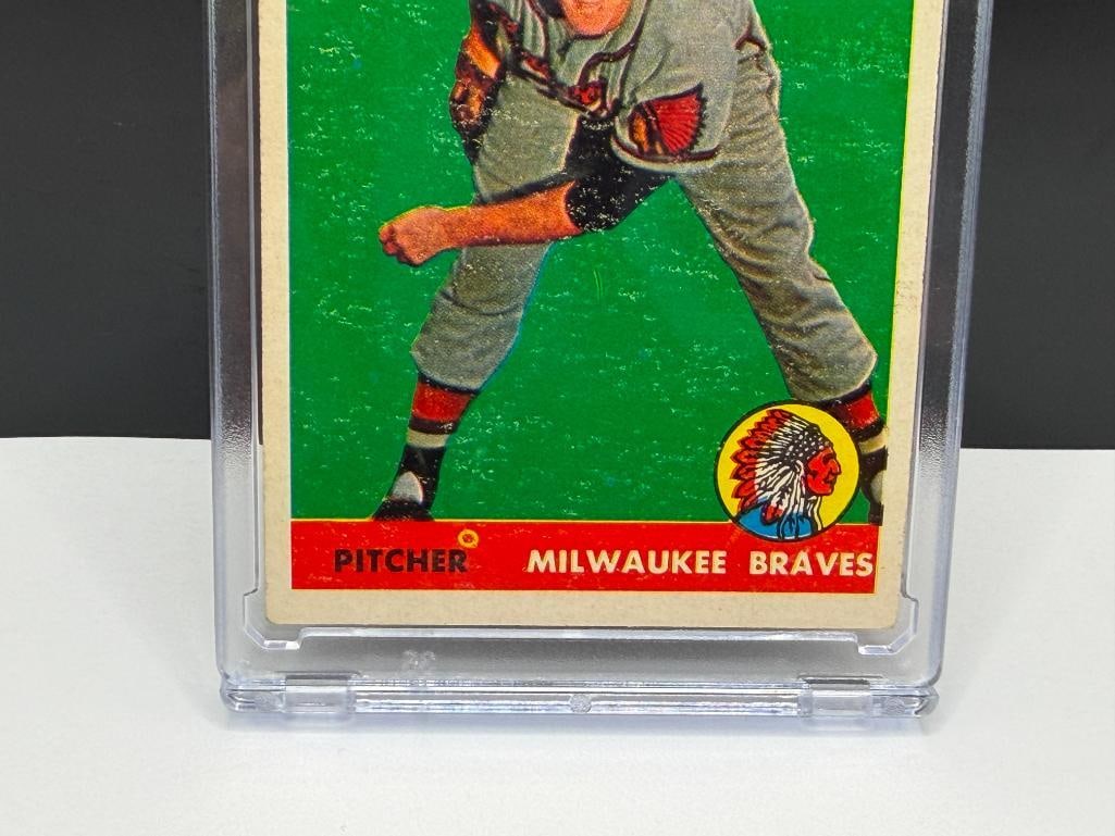 1958 TOPPS #270 WARREN SPAHN BASEBALL CARD - 3