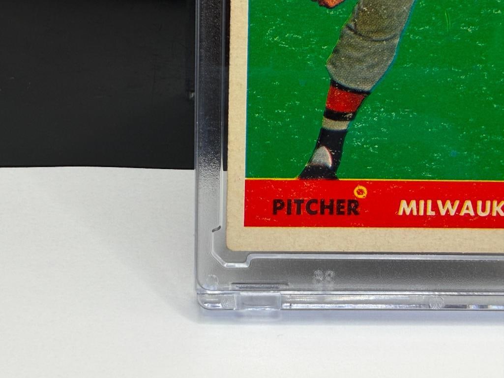 1958 TOPPS #270 WARREN SPAHN BASEBALL CARD - 4