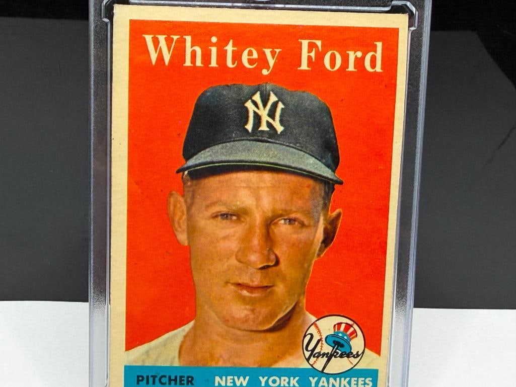 1958 TOPPS #320 WHITEY FORD BASEBALL CARD - 2