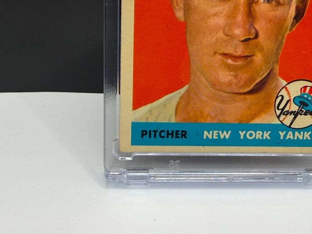 1958 TOPPS #320 WHITEY FORD BASEBALL CARD - 5