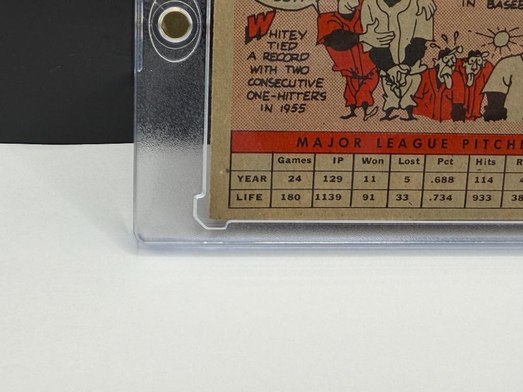 1958 TOPPS #320 WHITEY FORD BASEBALL CARD - 8