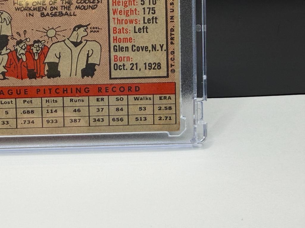 1958 TOPPS #320 WHITEY FORD BASEBALL CARD - 9