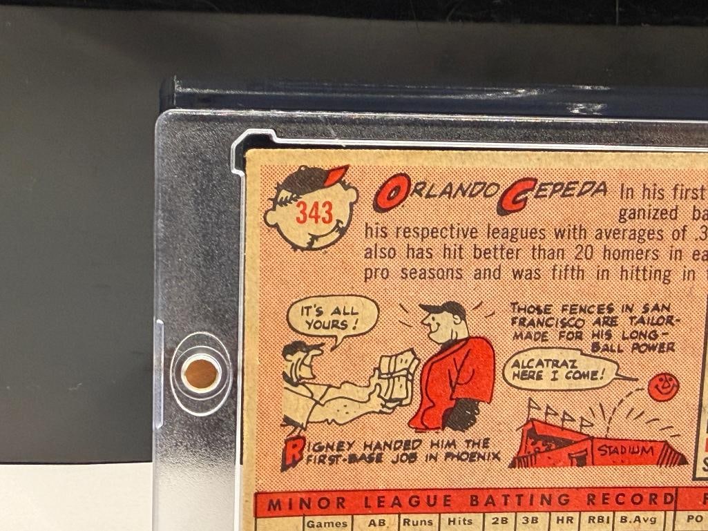 1958 TOPPS #343 ORLANDO CEPEDA BASEBALL CARD - 7