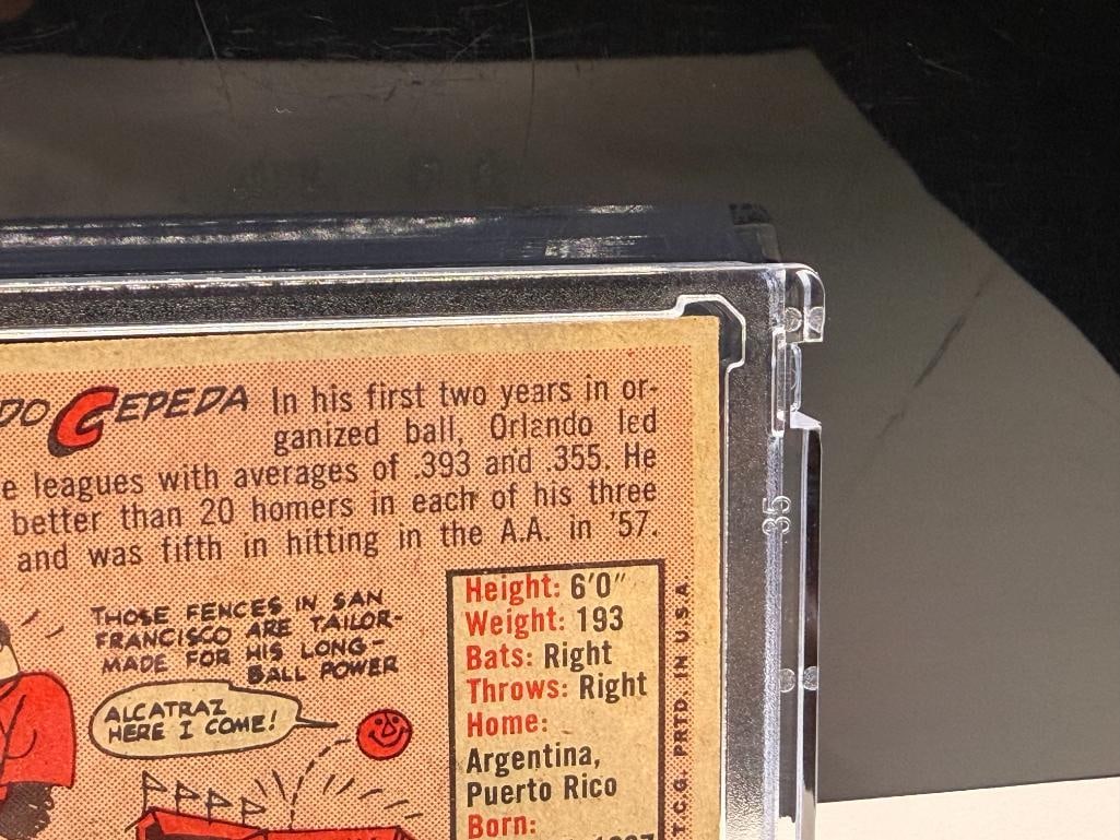 1958 TOPPS #343 ORLANDO CEPEDA BASEBALL CARD - 8