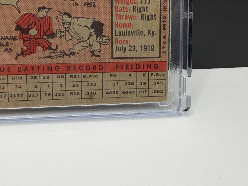 1958 TOPPS #375 PEE WEE REESE BASEBALL CARD - 10