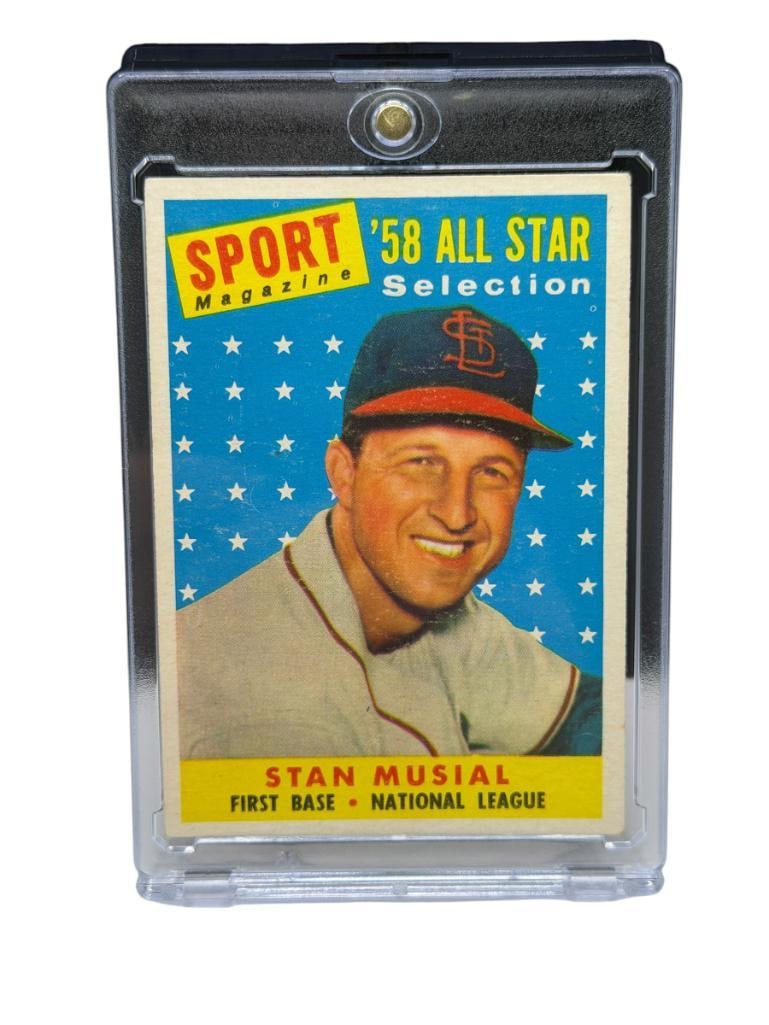 1958 TOPPS #476 STAN MUSIAL SPORT MAGAZINE '58 ALL STAR SELECTION NATIONAL LEAGUE BASEBALL CARD (1 of 10)