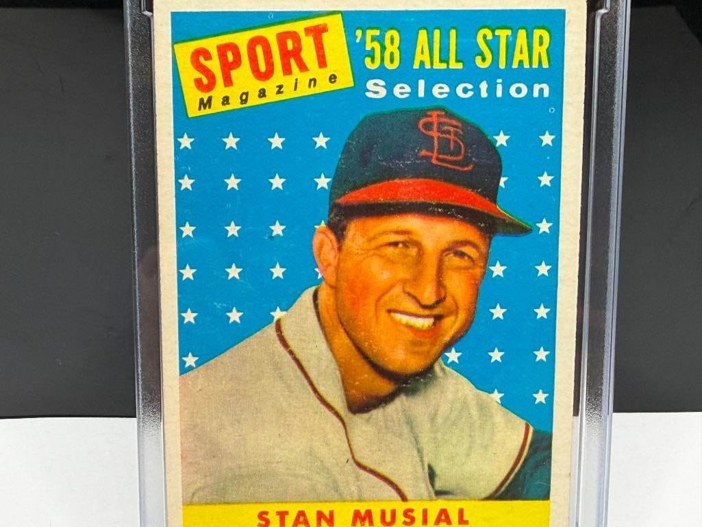 1958 TOPPS #476 STAN MUSIAL SPORT MAGAZINE '58 ALL STAR SELECTION NATIONAL LEAGUE BASEBALL CARD - 2