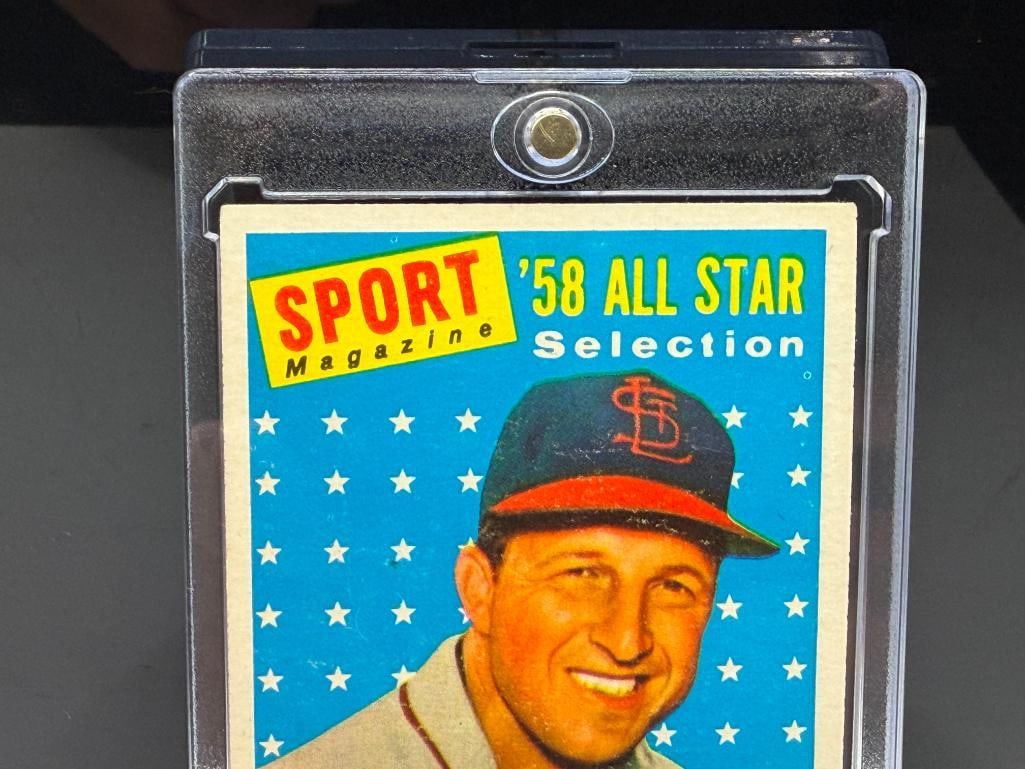 1958 TOPPS #476 STAN MUSIAL SPORT MAGAZINE '58 ALL STAR SELECTION NATIONAL LEAGUE BASEBALL CARD - 3