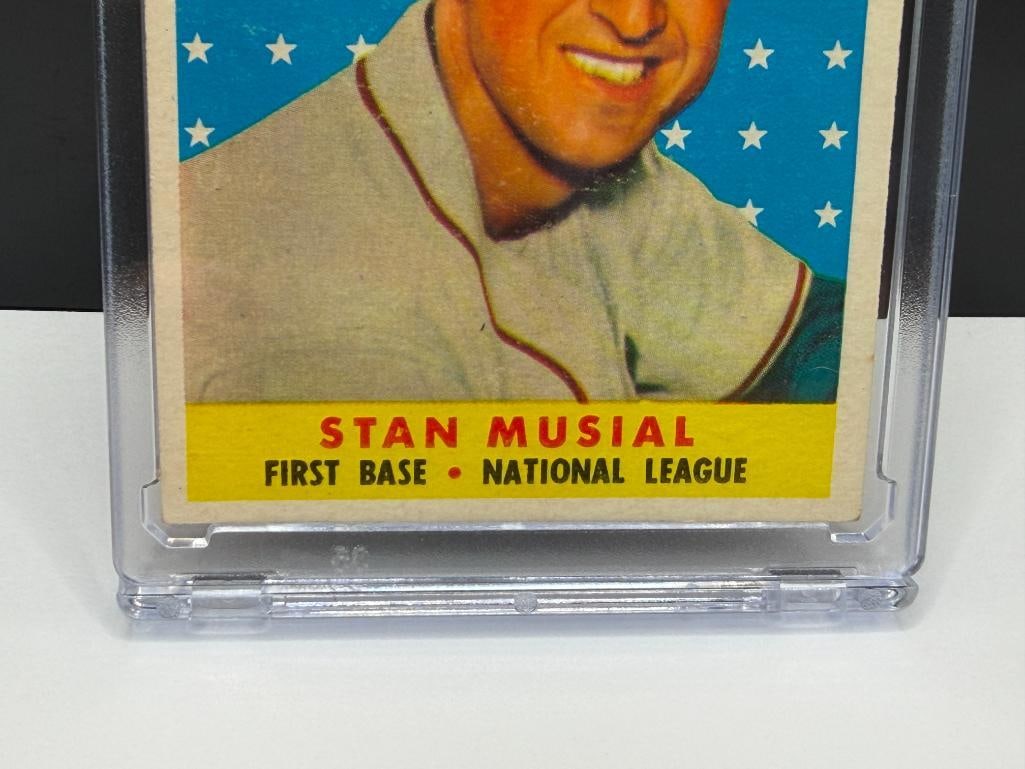 1958 TOPPS #476 STAN MUSIAL SPORT MAGAZINE '58 ALL STAR SELECTION NATIONAL LEAGUE BASEBALL CARD - 4