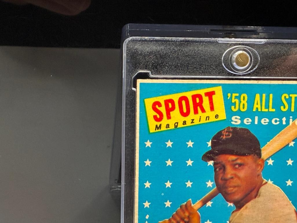 1958 TOPPS #486 WILLIE MAYS SPORT MAGAZINE '58 ALL STAR SELECTION NATIONAL LEAGUE BASEBALL CARD - 4