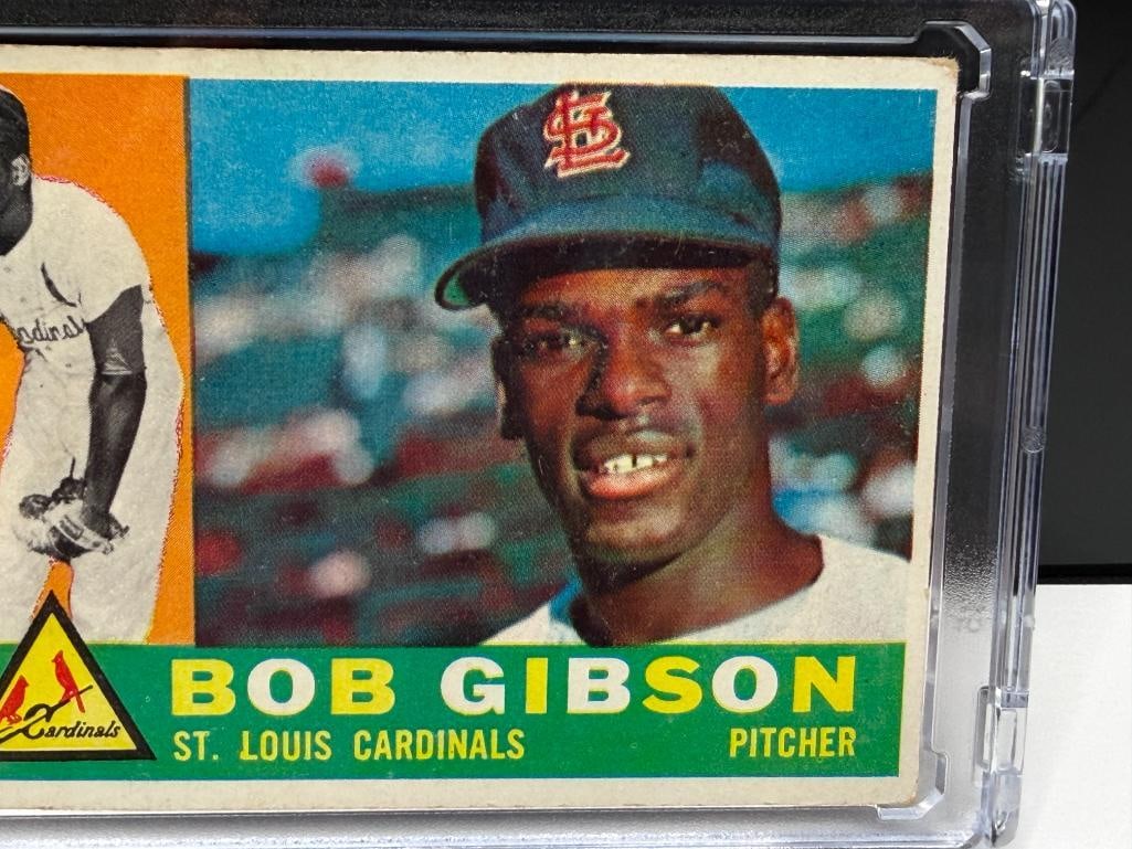 1960 TOPPS #73 BOB GIBSON ROOKIE BASEBALL CARD - 3