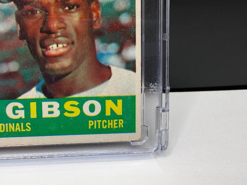 1960 TOPPS #73 BOB GIBSON ROOKIE BASEBALL CARD - 4