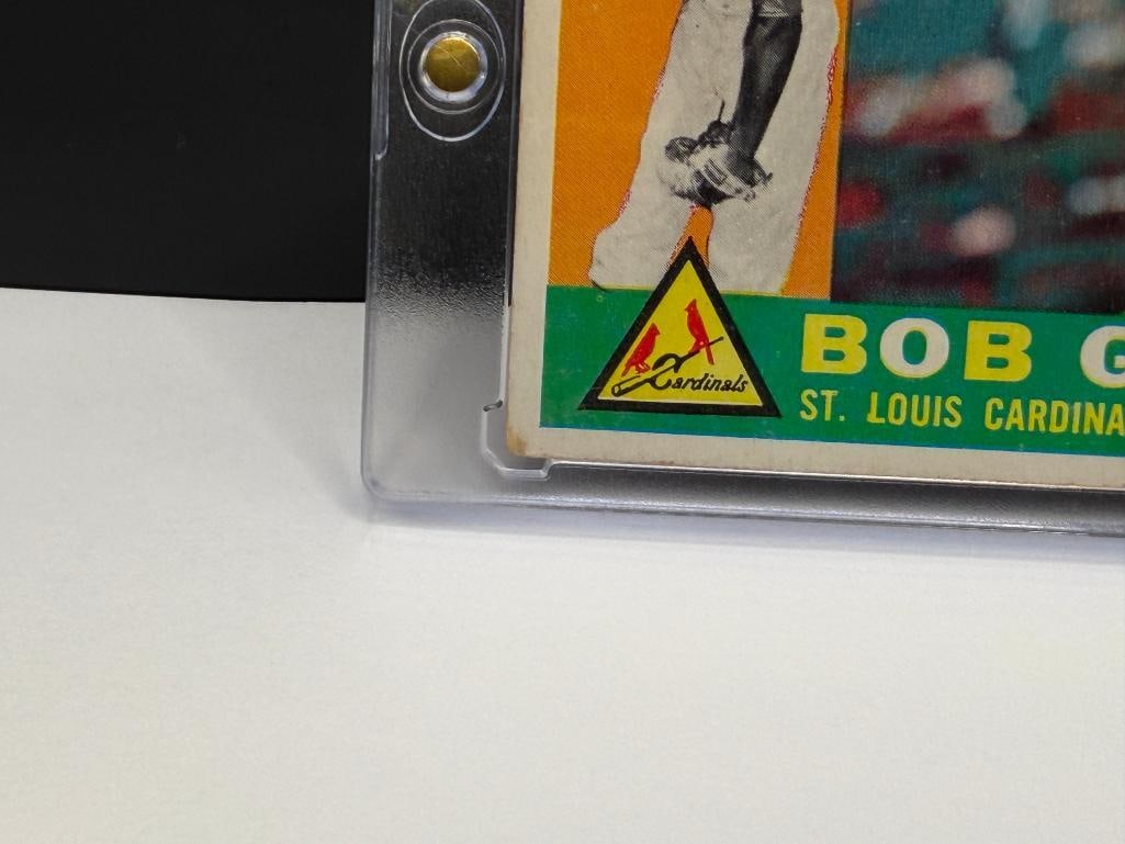 1960 TOPPS #73 BOB GIBSON ROOKIE BASEBALL CARD - 6